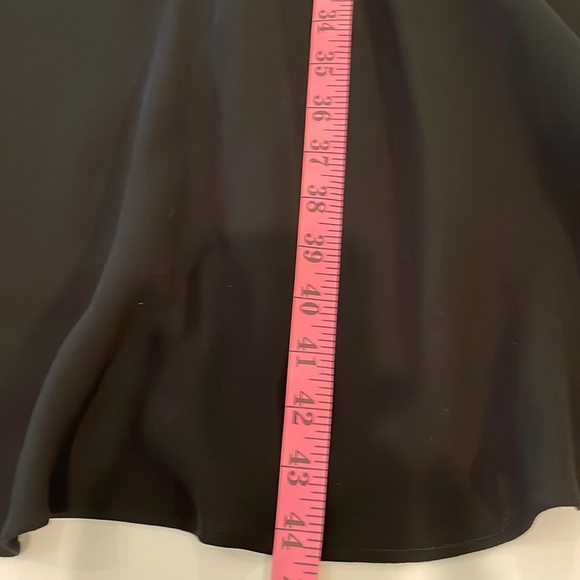 JONES NEW YORK DRESS 14 Black Satin Midi Cocktail Dress Fit and Flair NWT - Picture 5 of 14